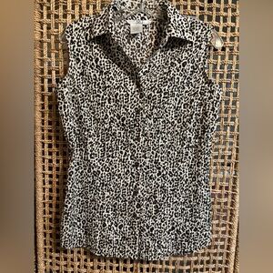 Como Leopard Print Sleeveless Top Size Medium LIKE NEW